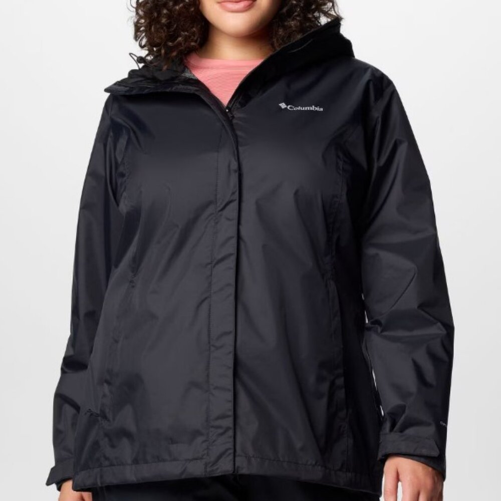 Columbia Black Waterproof Jacket, packable